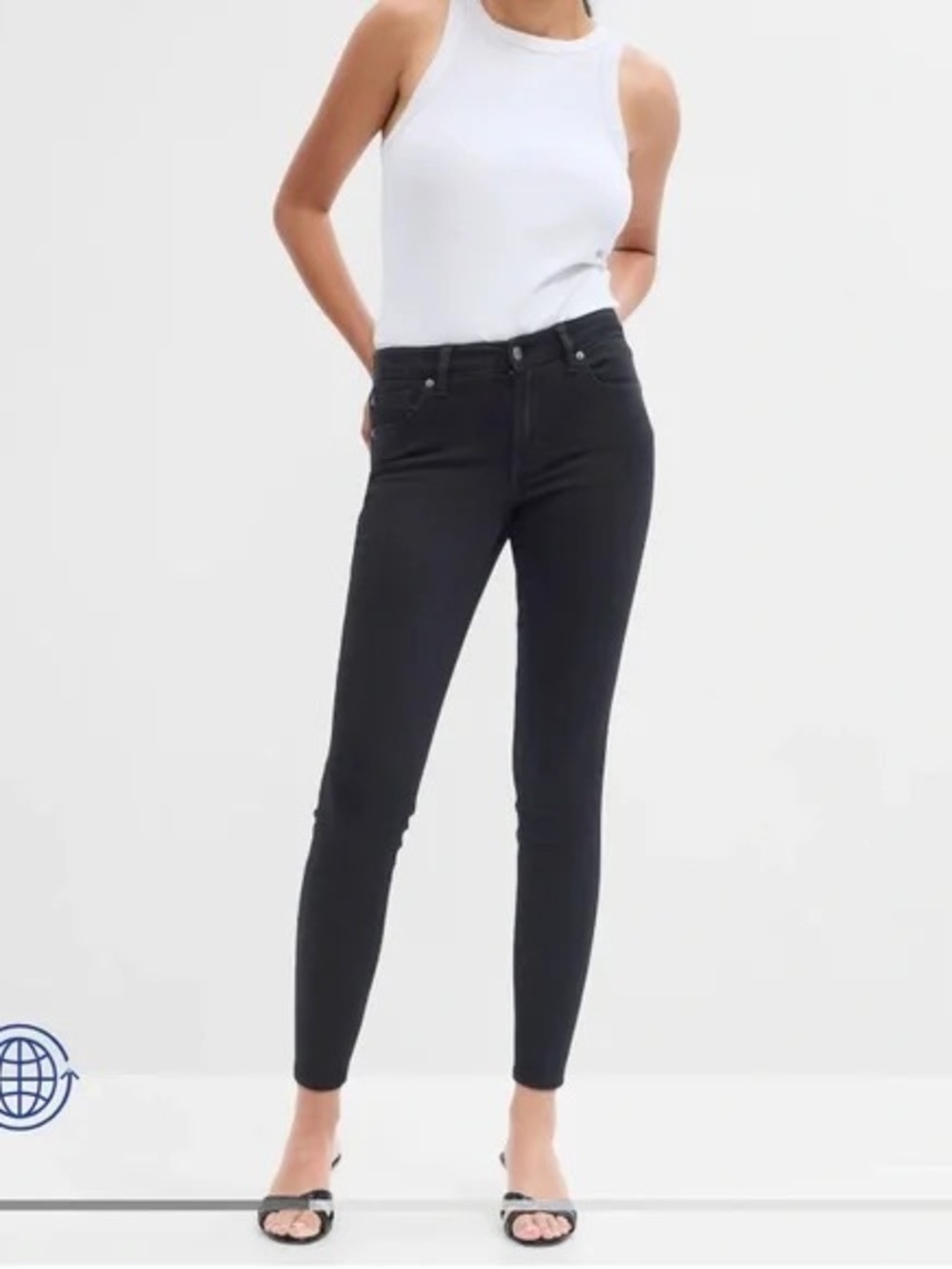 GAP Easy Leggings Black Skinny Women's Jeans sz 29 / 8 Slim Stretch Denim